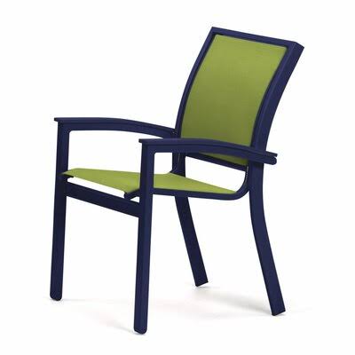 Stacking Patio Dining Armchair Textured Desert Lime U4960