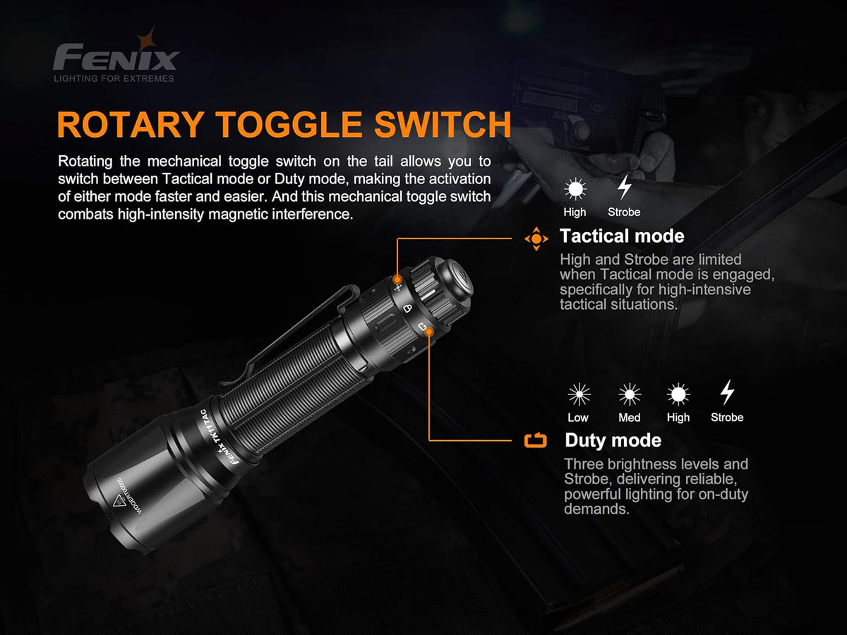 1600 Lumen Tactical Flashlight with Rechargeable Battery H2495