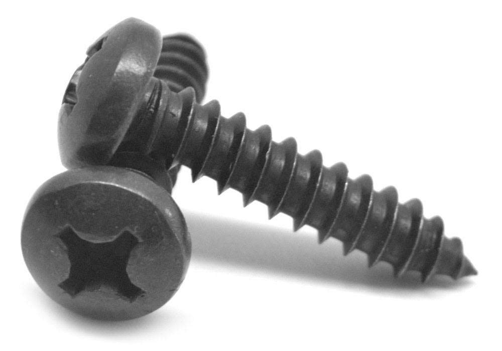 3/16 Sheet Metal Screw Phillips Pan Head Black Oxide Y612