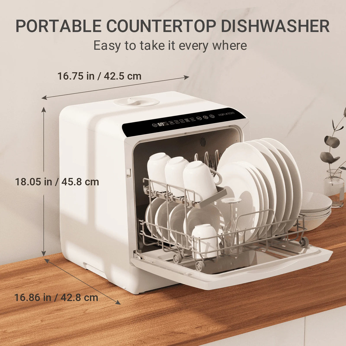 Portable Countertop Dishwasher with 5L Built-in Water Tank L913465