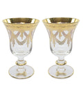 Wine 2-pc Crystal Glasses 24K Gold B908