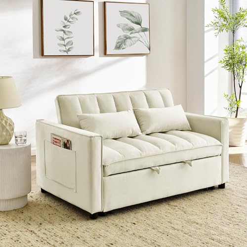 Black Velvet Convertible Sleeper Sofa Bed B3009