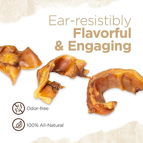 Natural Pig Ear Slivers for Dogs, 1.5 Pounds Bag, Air Dried Q48930