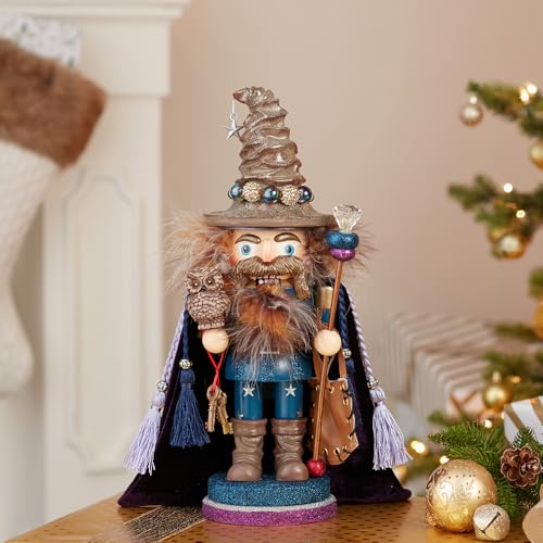15" Hollywood Wizard Nutcracker with Owl V784995