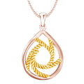 14k Rose Gold Over Sterling Silver Pendant Necklace H9160