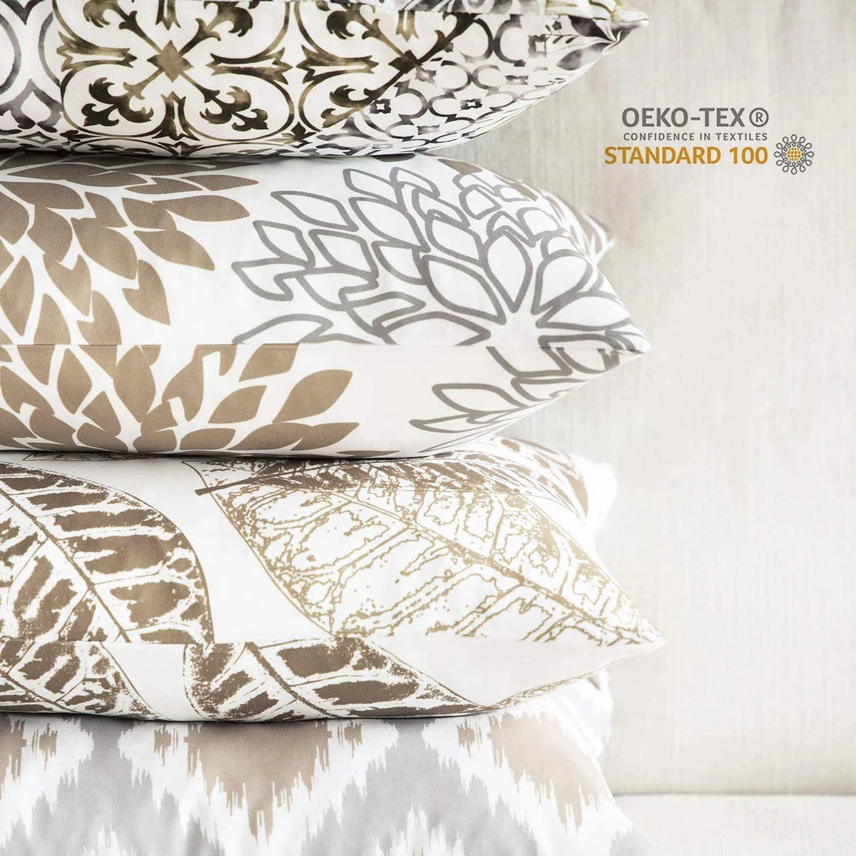 Brown 18" x 18" 4 Pack Decorative Throw Pillow C25897