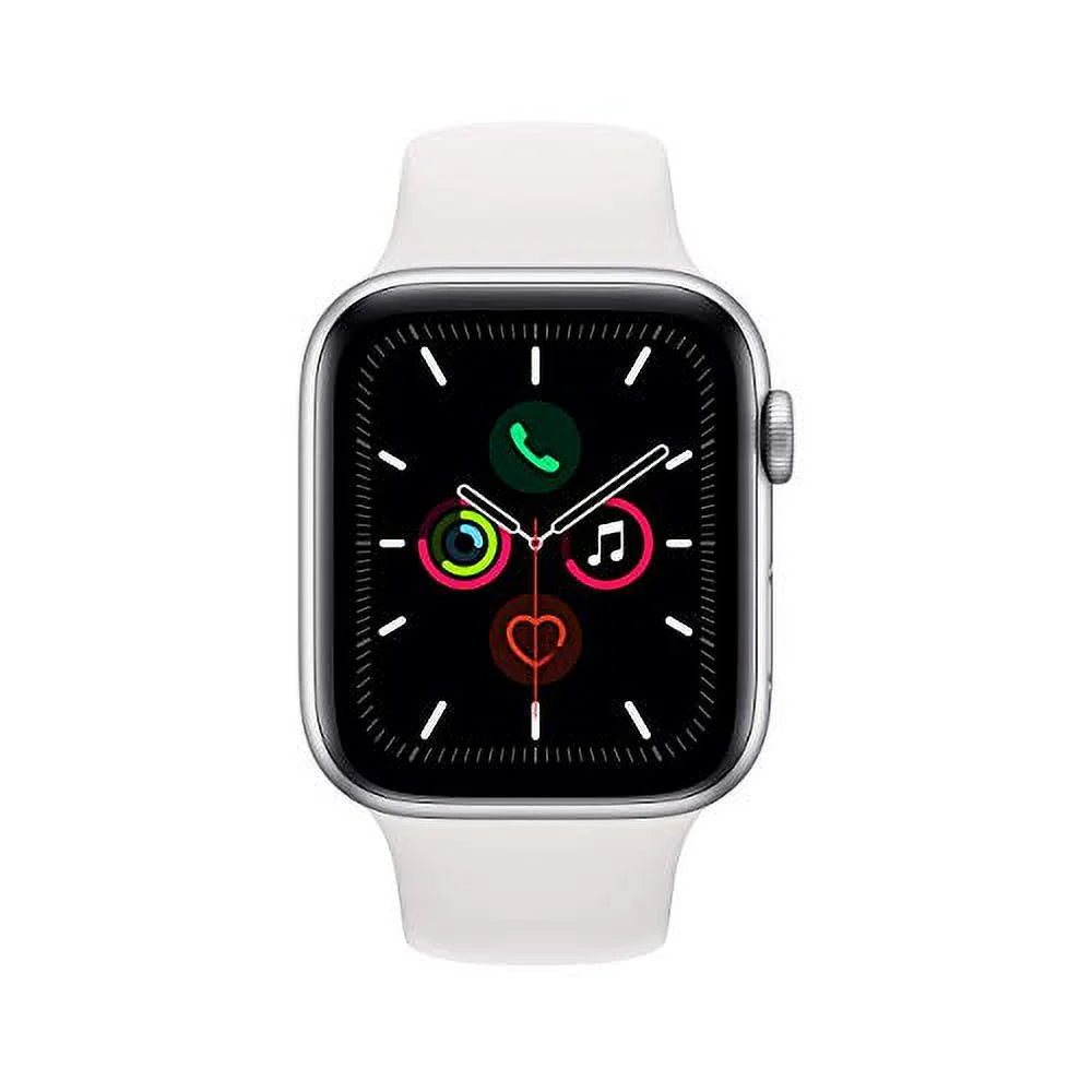 Apple Watch Series 5 GPS 44MM Silver Case White Sport Band Q860098