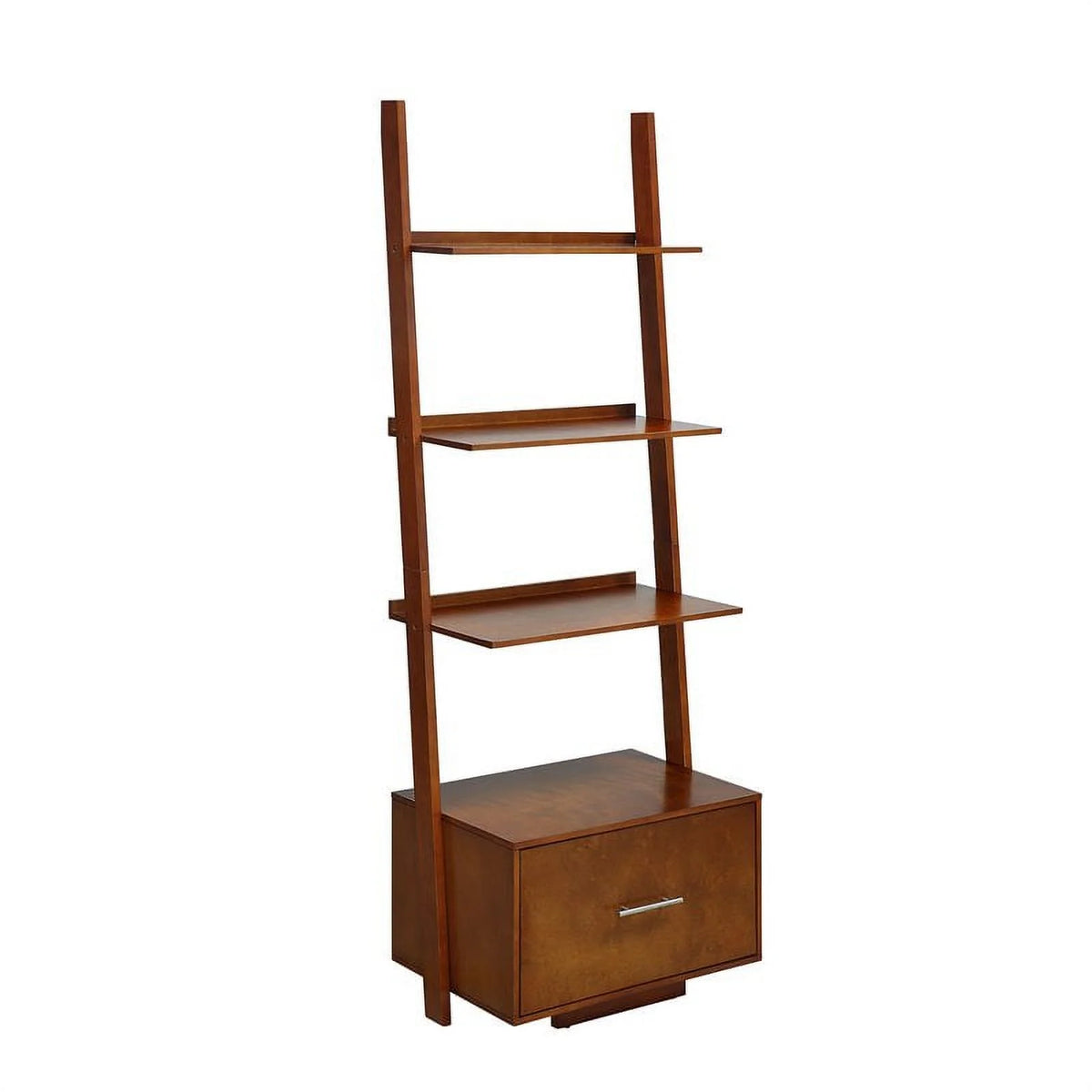 Ladder Bookcase with File Drawer C582