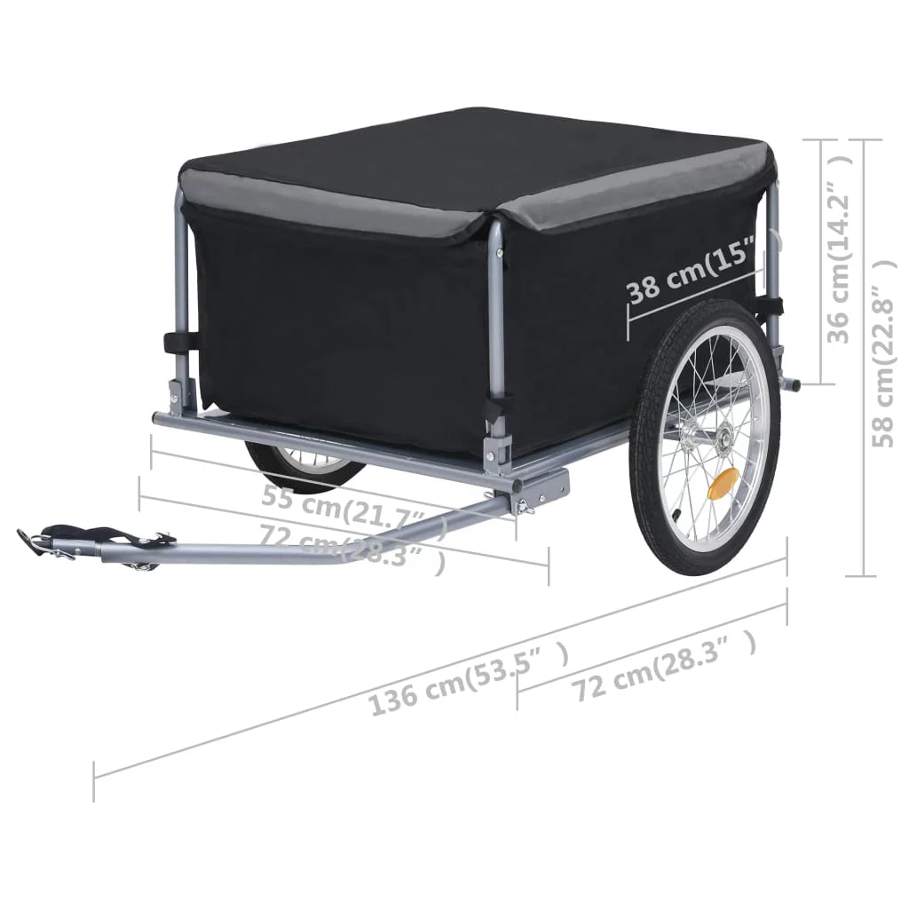 Bike Trailer Bicycle Cargo Trailer Steel and Polyester B210626