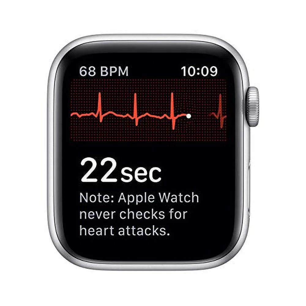 Apple Watch Series 5 GPS 44MM Silver Case White Sport Band Q860098