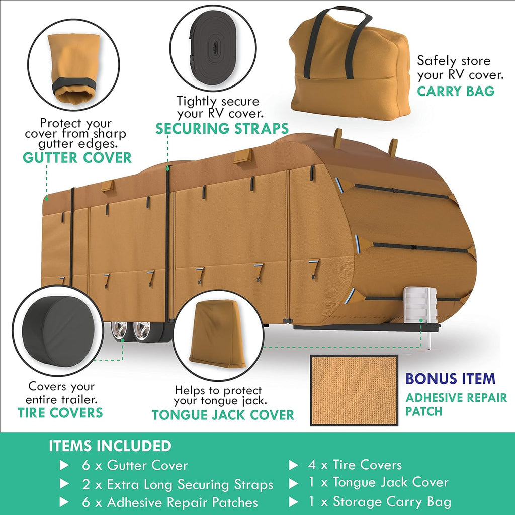 RV Trailer Covers with Storage Bag C163