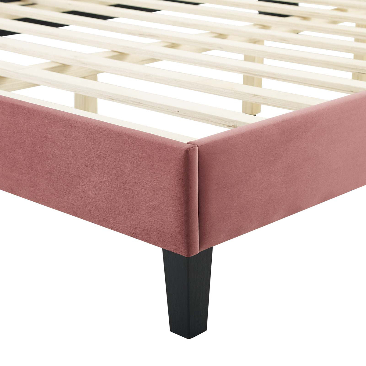 Queen Size Velvet Platform Bed Frame Q904