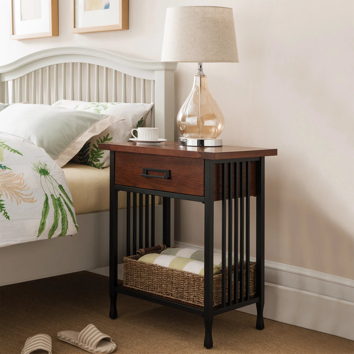 Rustic One Drawer Nightstand B7478