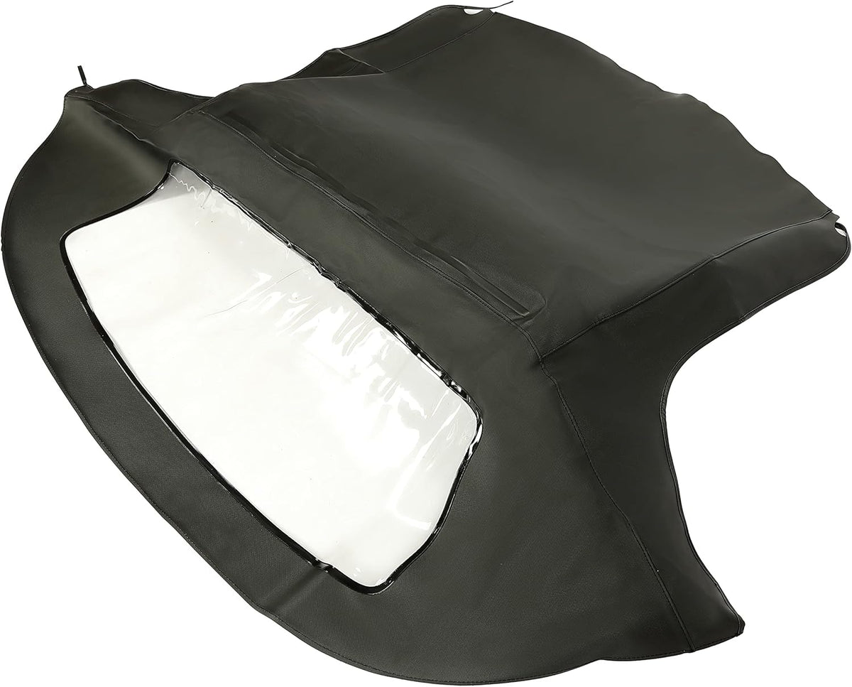 Cabrio Convertible Soft Top Roof with Plastic Window Black D29662