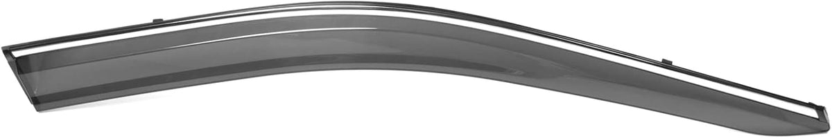 Window Visor Rain Guard Shade 4PC Injection Polycarbonate with Chrome Trim L2258
