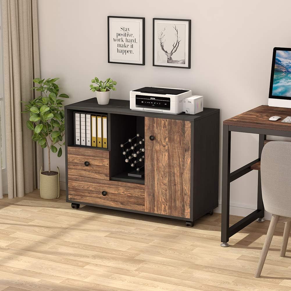 2 Drawer Mobile File Cabinet with Wheels P786950