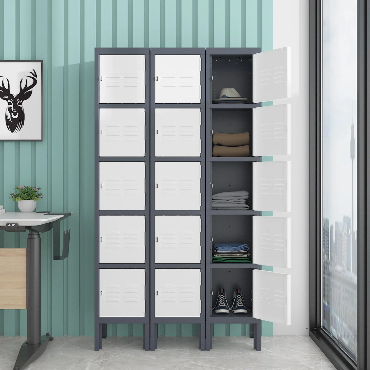 Metal 5 Door Steel Storage Locker N41670