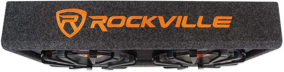 Dual 12 inches Slim Vented Powered Car Subwoofer Enclosure 2000 Watt X966242