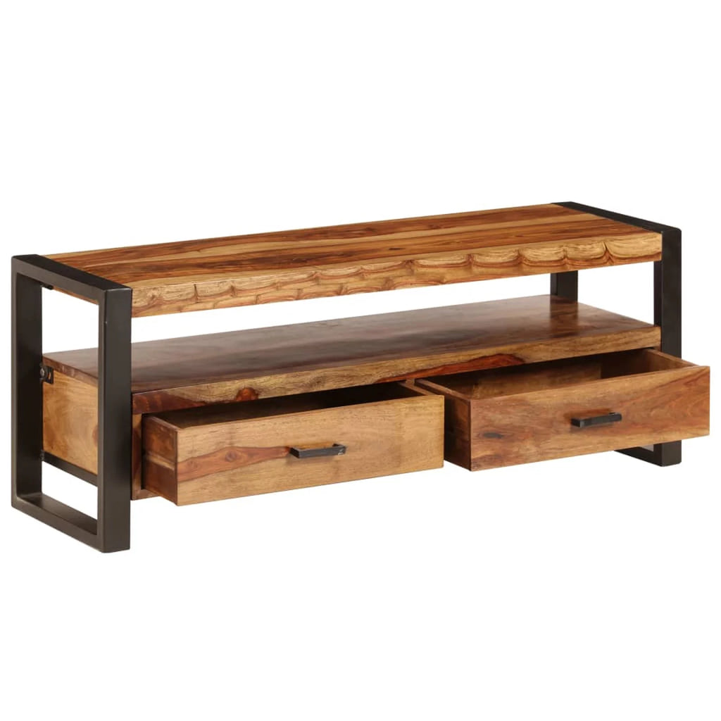 Wooden TV Cabinet with Storage Drawers and Open Shelf Y2694