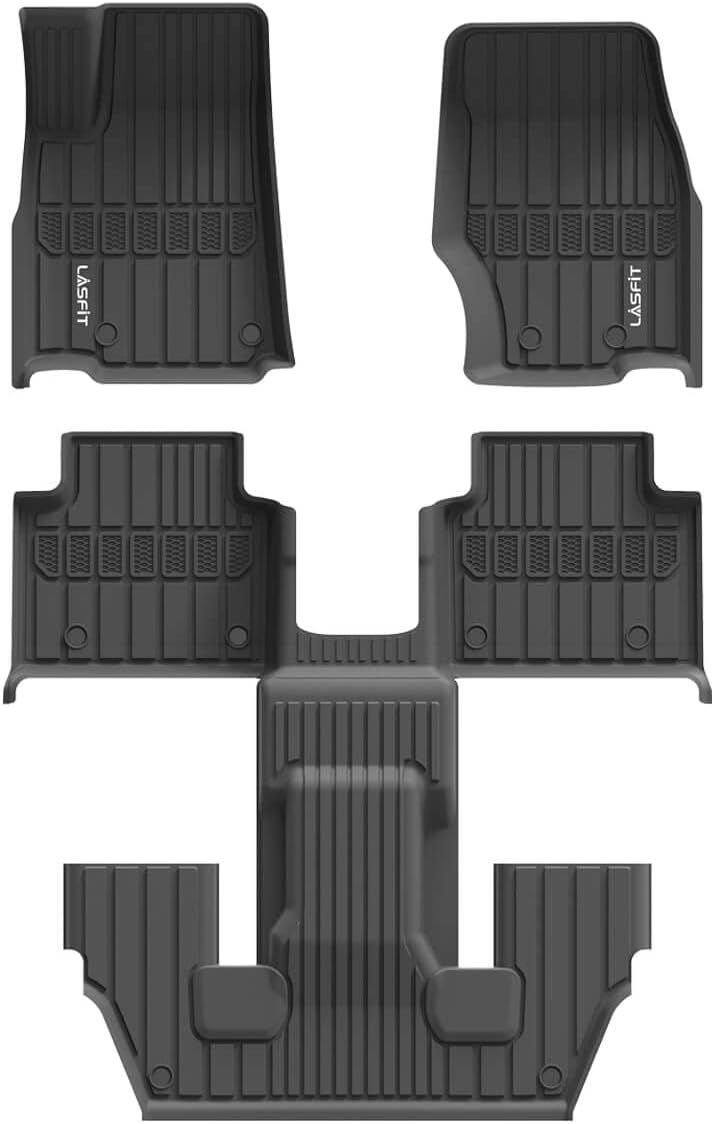 Black TPE Car Floor Liners Front & Rear Rows U42900