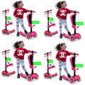 Pink 3 Wheel Scooter 4 Pack V562777