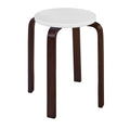 Mocha Walnut Beige Bentwood Stool W40818