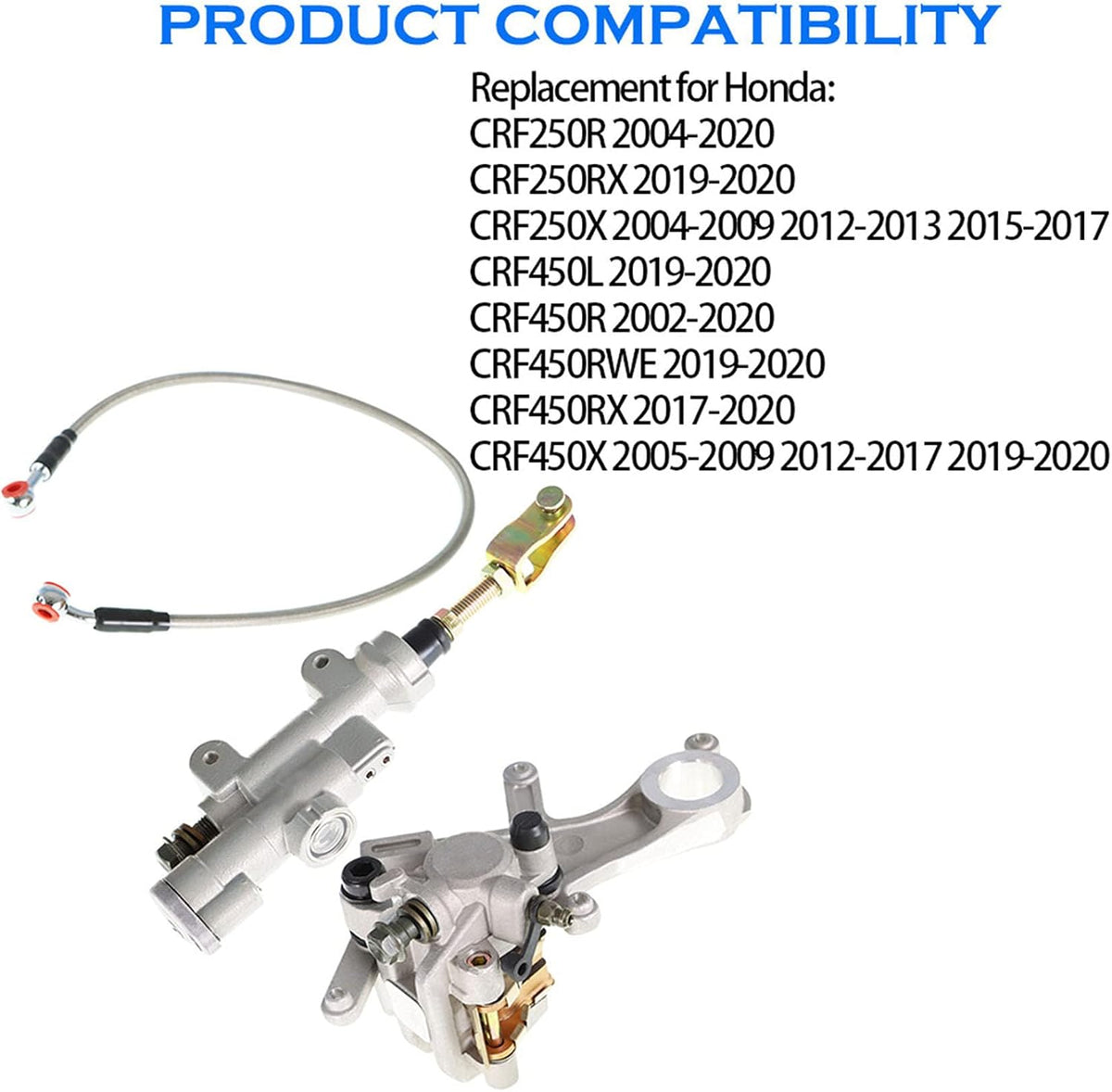 Rear Brake Master Cylinder Brake Caliper Hose Assembly Pack of 2 T536593