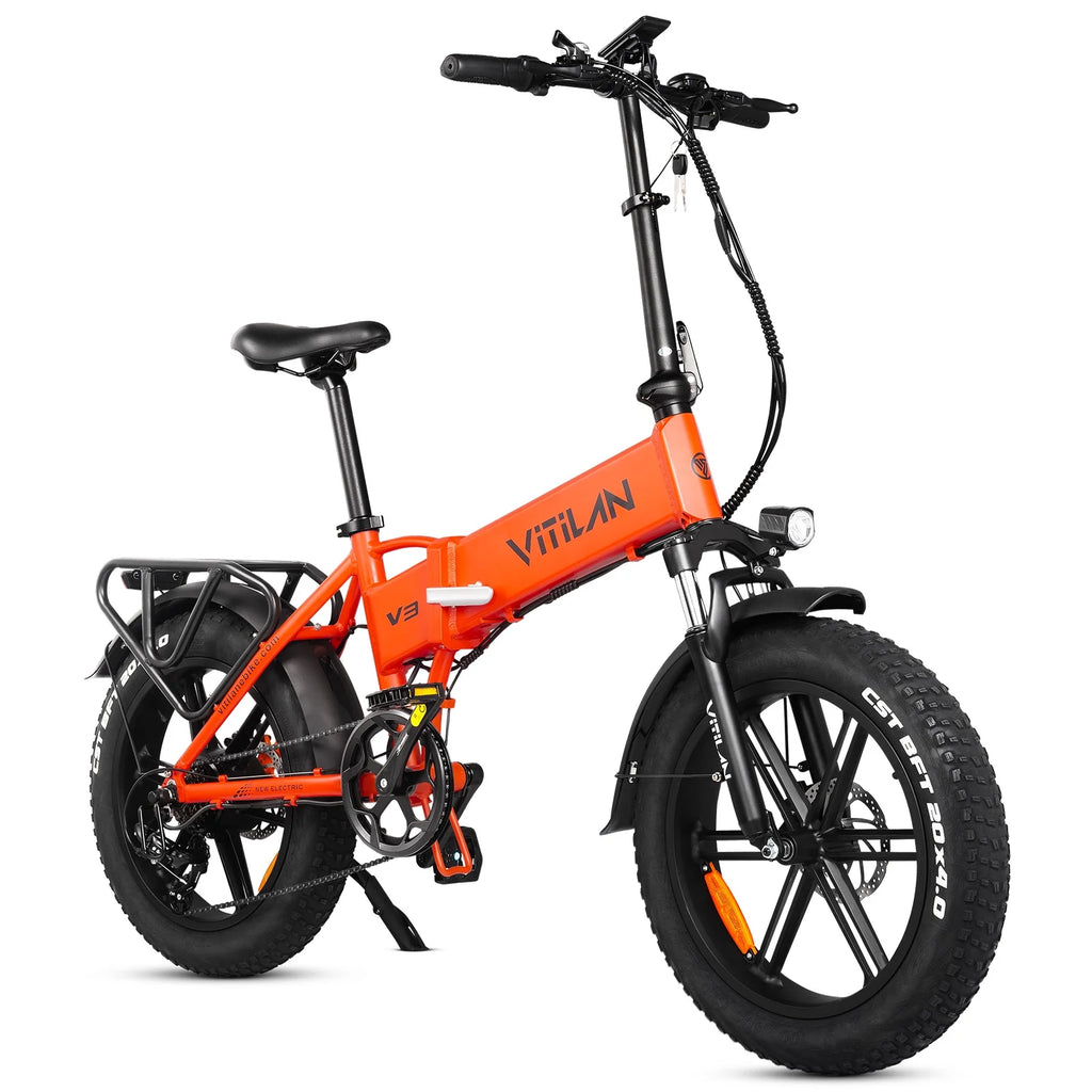 750W Folding Electric Bike 20 Inch 4.0 Fat Tire 48V 13AH Removable Battery T6566