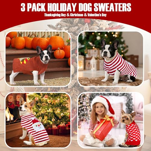 3 Pack Dog Christmas Sweater X94388