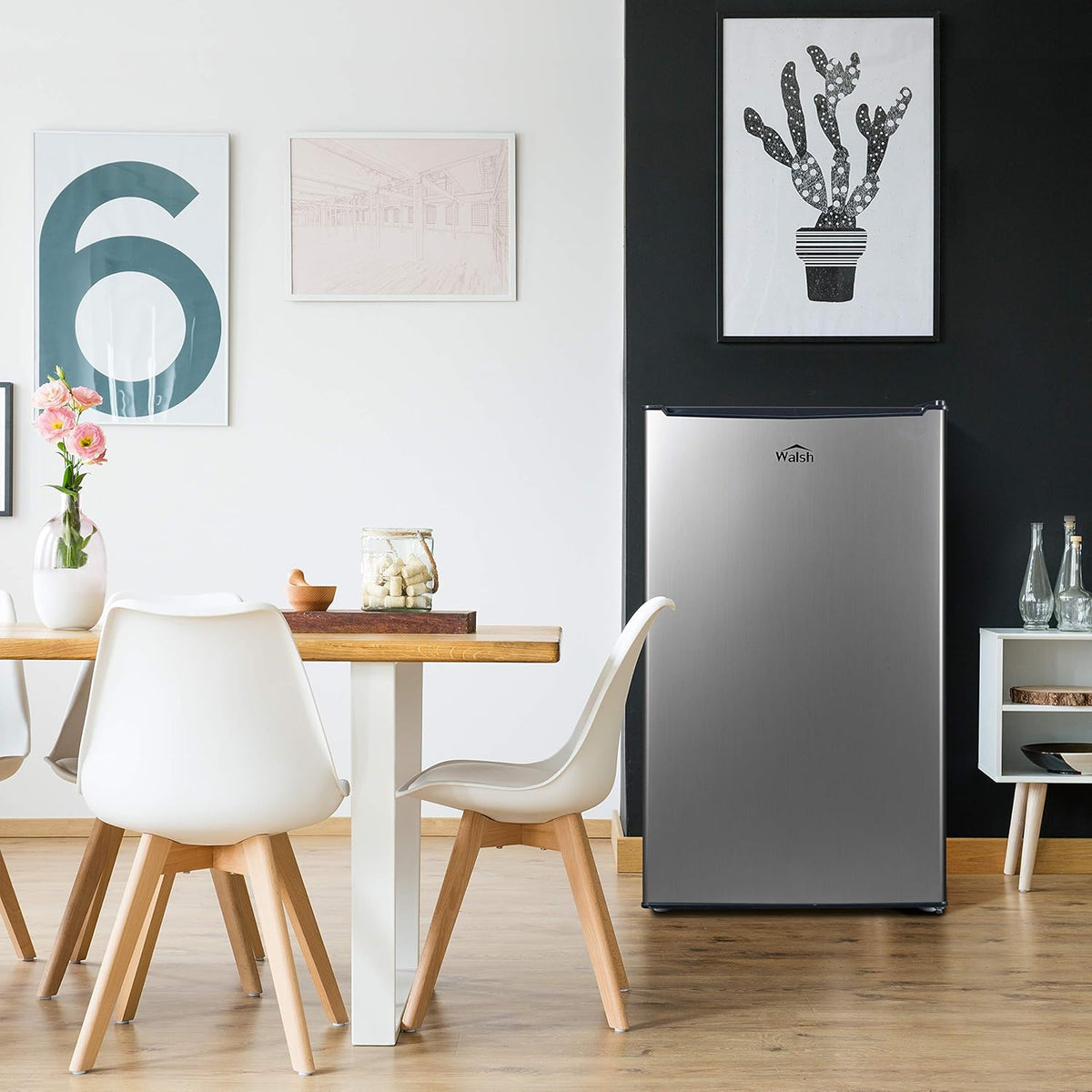 Compact Refrigerator, 3.5 Cu.Ft, Stainless Steel Look X748066