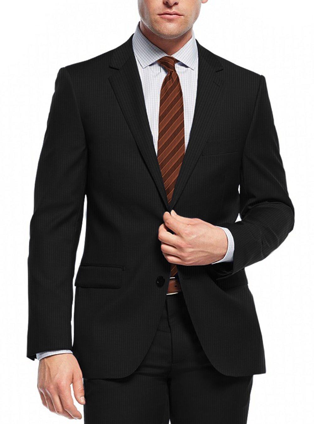 Black Stripe Slim Fit 2 Piece Suit G5879
