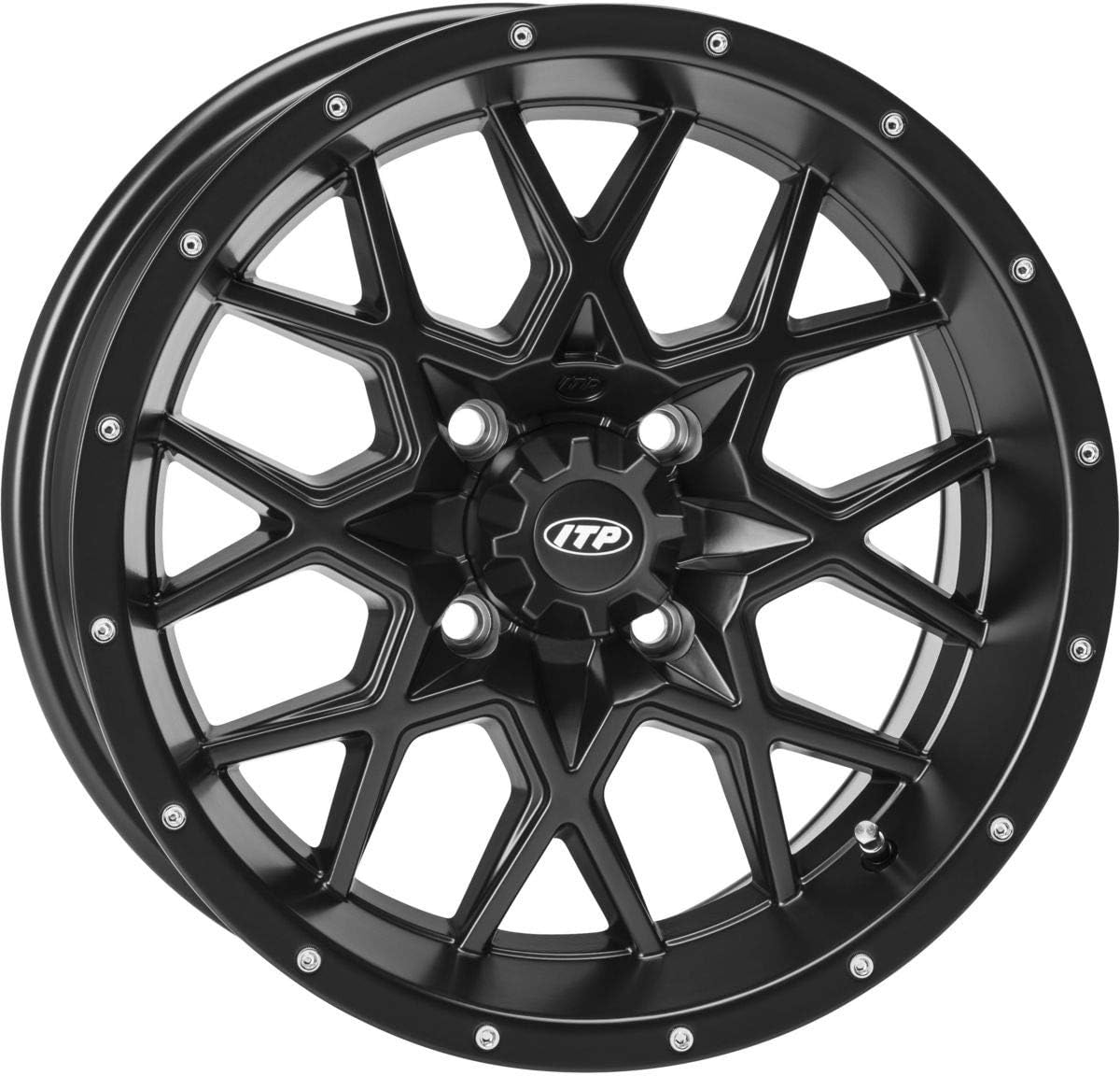 Matte Black Wheel with Machined Finish (14x7/4x110mm) F22487