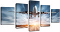 Xlarge 5 Panels Modern Wall Art Canvas Printed Stretched and Ready to Hang 32x60 in D25696