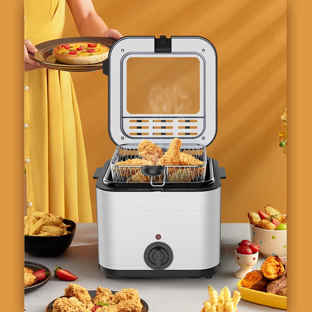 2.5L 1000W Stainless Steel Electric Fryer N1949