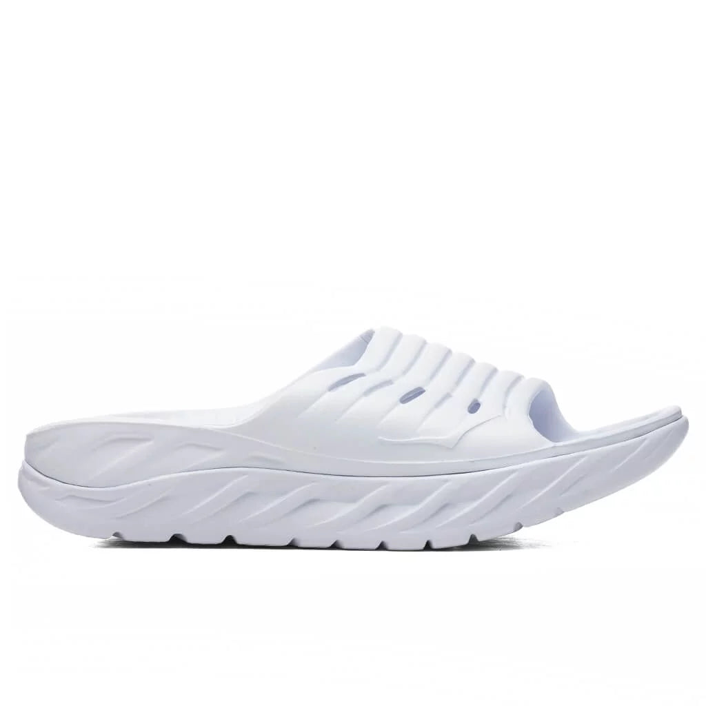 White Unisex Recovery Slides Z361