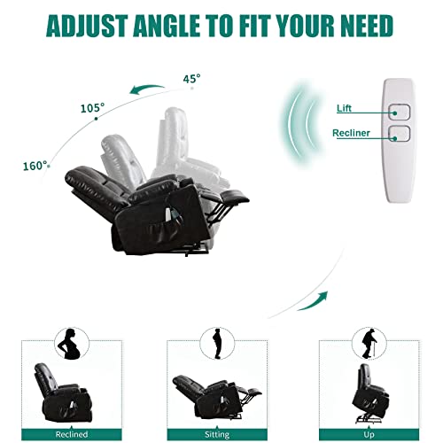 Power Lift Recliner Chair with Massage and Heat J8040