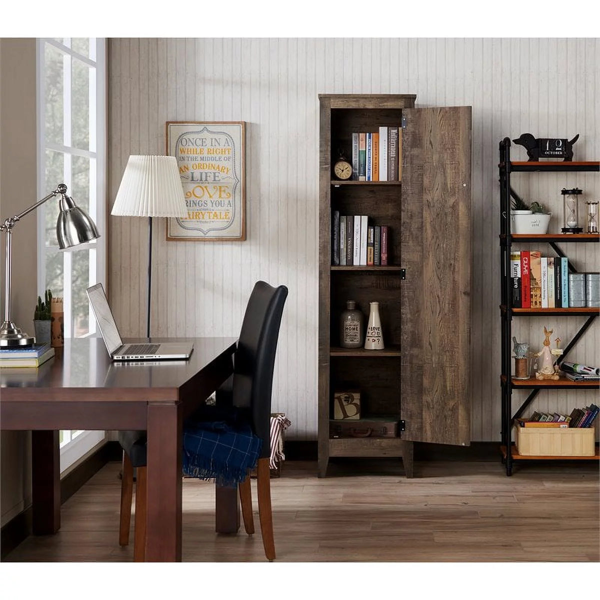 Mid-Century Wood Storage Cabinet B1357