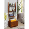 Ladder Bookcase with File Drawer C582