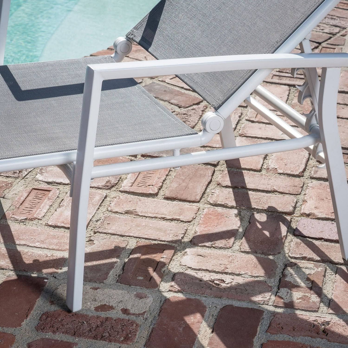 Gray Adjustable Sling Chaise N181
