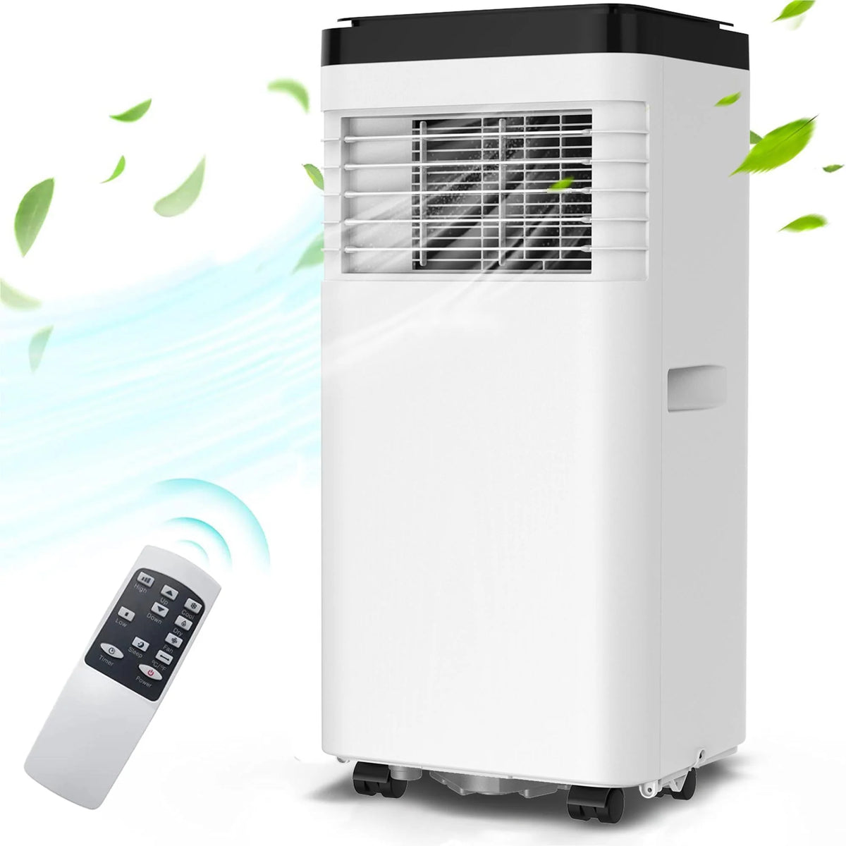 8,000 BTU Portable Air Conditioner with Remote and Window Kit, White N3376