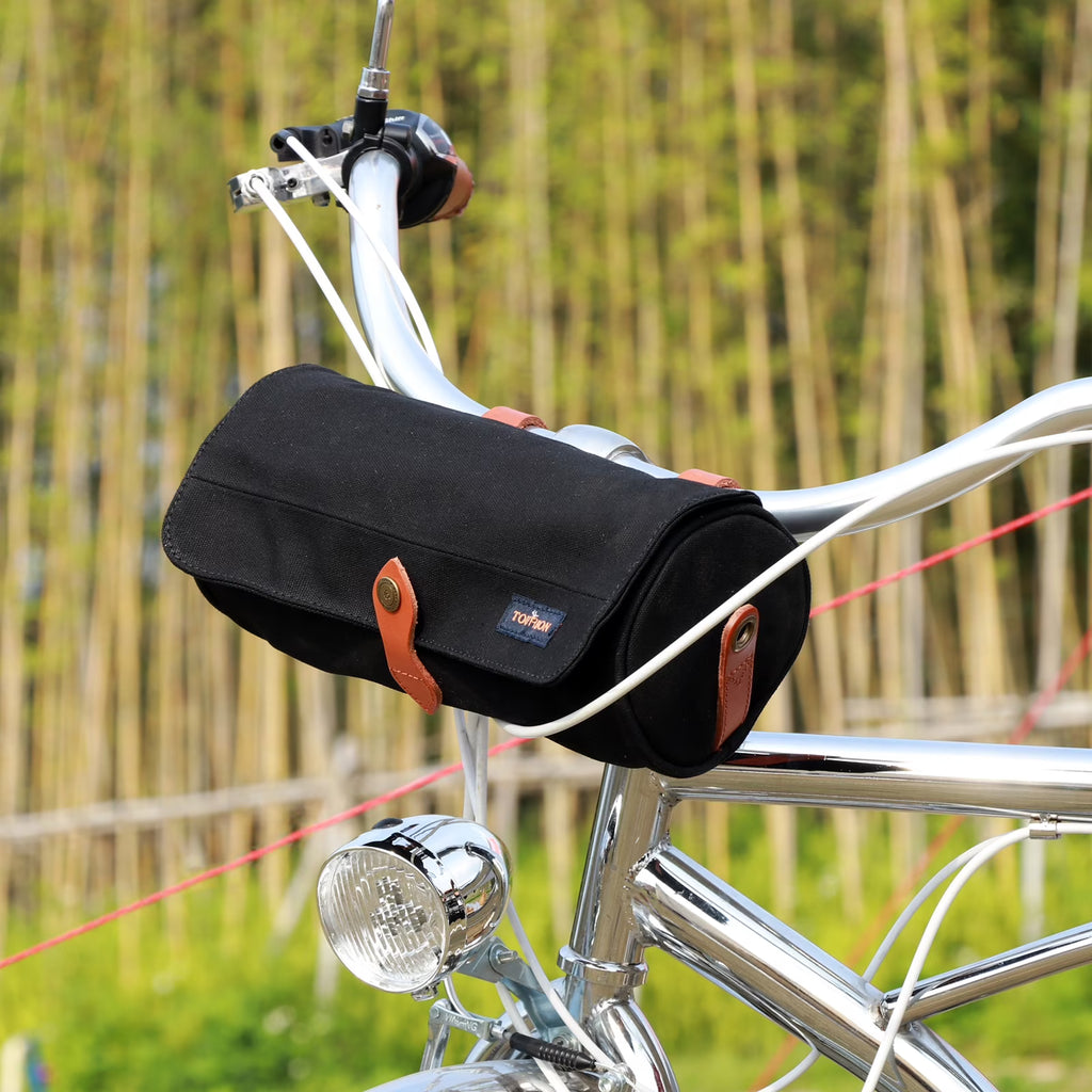 Canvas Black Bicycle Handlebar Bag N947