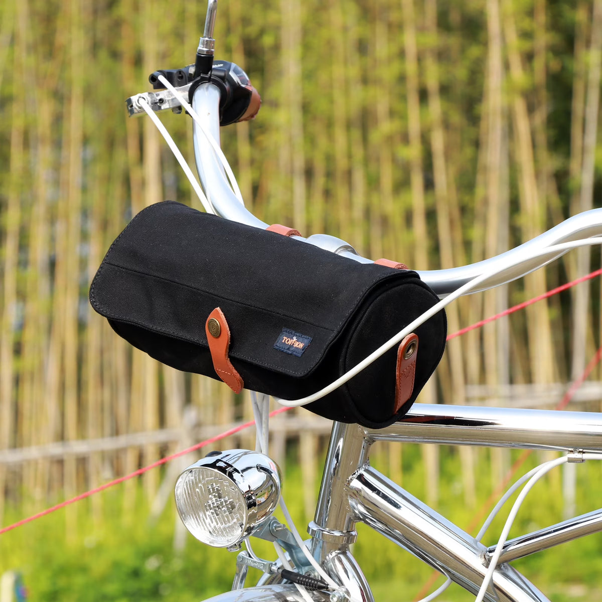 Canvas Black Bicycle Handlebar Bag N947