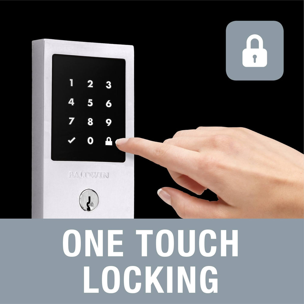 Polished Chrome Touchscreen Electronic Keyless Entry Handleset A980