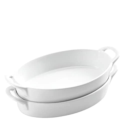 Set of 2 Oval Porcelain Baking Dishes A896769