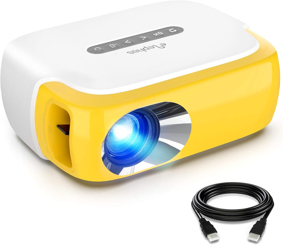 Mini Projector with HDMI USB TV AV Interfaces and Remote Control C434
