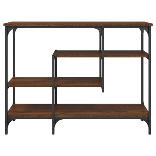 Black Console Table with Shelves M9955