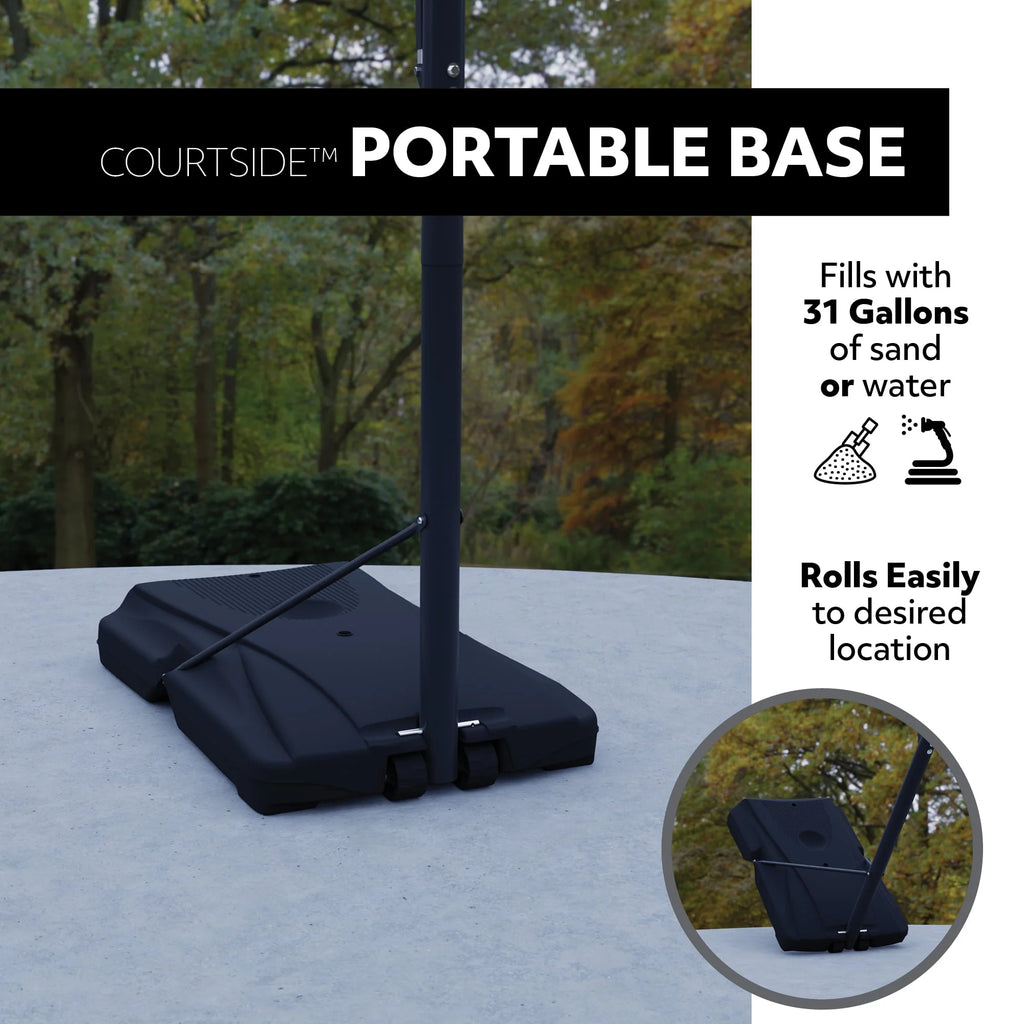 Adjustable Portable Basketball Hoop 48 inch Polycarbonate A11658