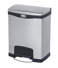 Blk 8 gal Stainless Steel Step-On Container Z567