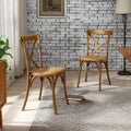 2-Pack Natural Resin X-Back Dining Chair U6020