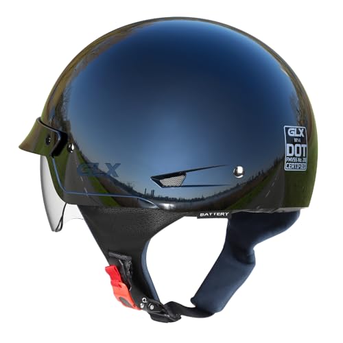Matte Black Open Face Motorcycle Helmet U568775
